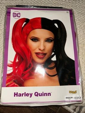 Spirit Red & Black Harley-Inspired Split Pigtail Wig